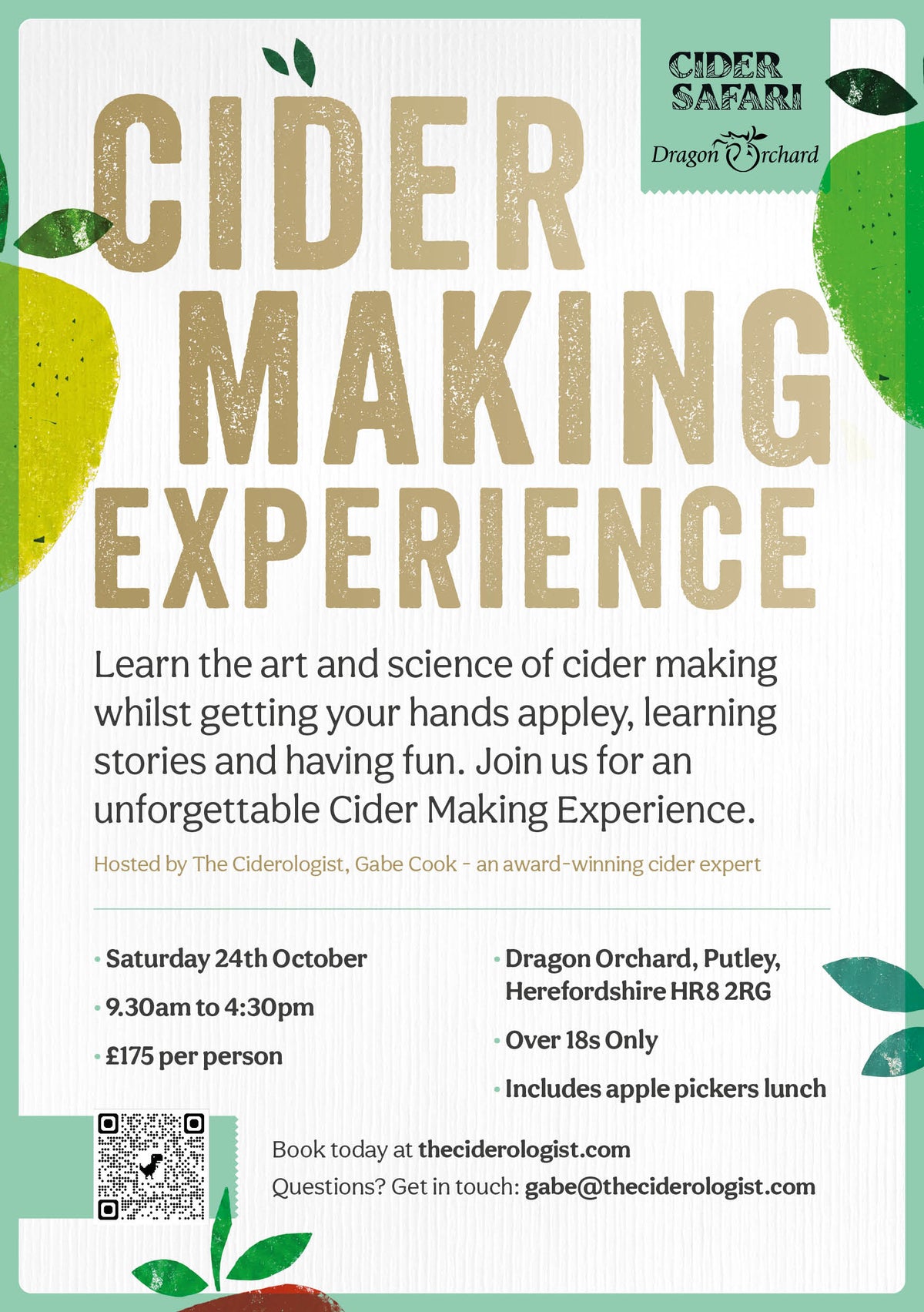 Cider Making Experience: Saturday 24th October